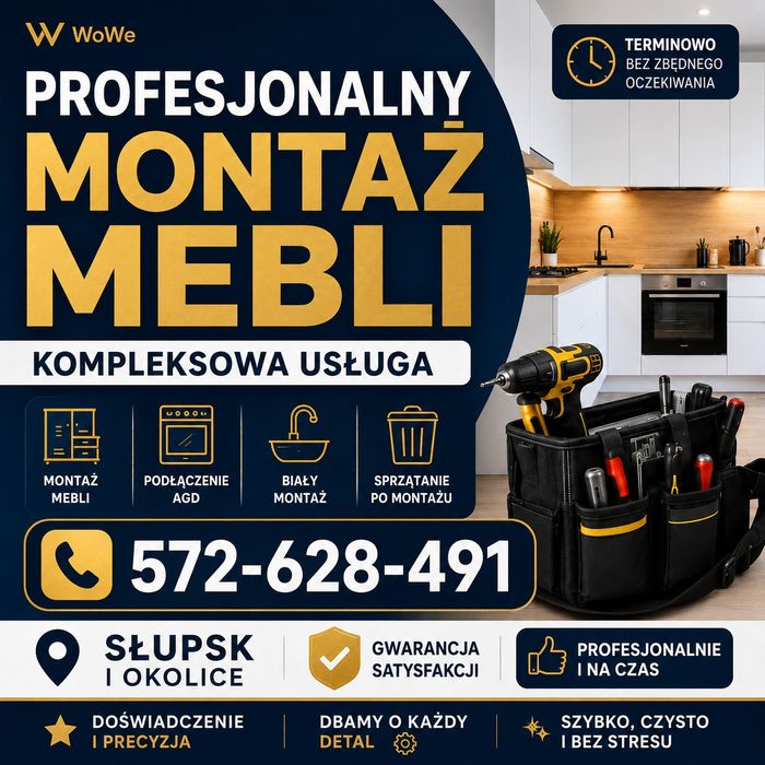 Składanie mebli IKEA, BRW, Agata, JYSK | Fachowy montaż | Słupsk i okolice