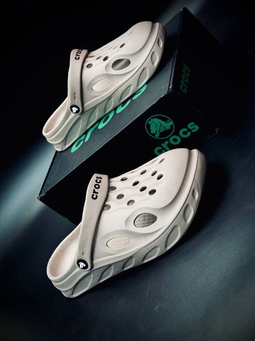 Мужские кроксы повседневые удобные/мягкие шлепанцы crocs пляжные тапочки крокс