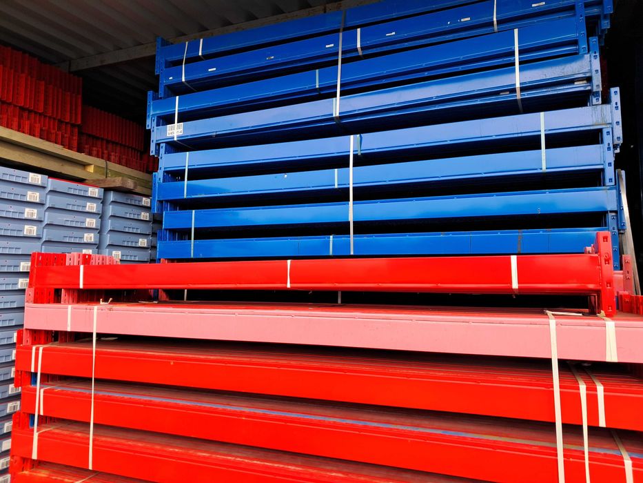 Regały magazynowe paletowe na palety 9,4 metry szeroki 290cm 2 ramy 5 półki 3x800kg Still