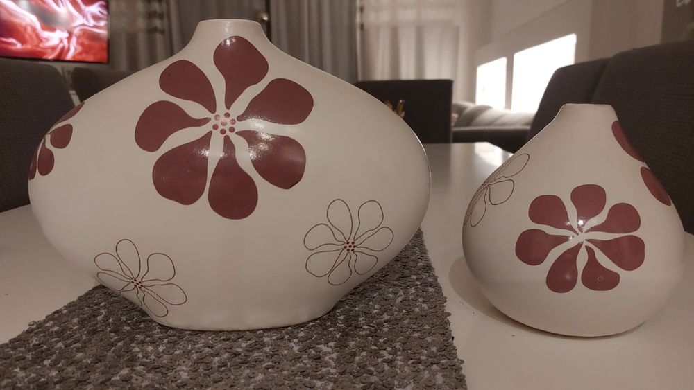 Wazony 2 sztuki biel i fiolet