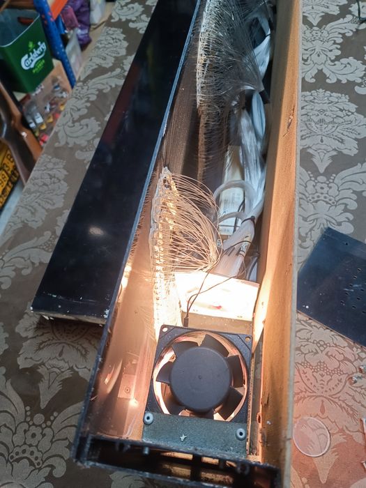 Reclame luminoso fibra óptica a trabalhar bem