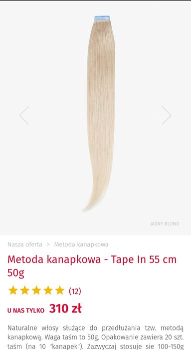 Doczepy,  włosy naturalne,