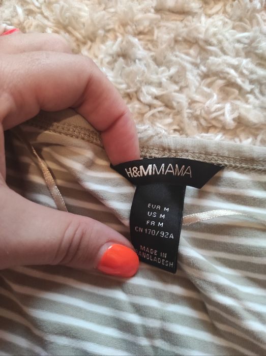 2 pary Spodnie ciążowe H&M Mama roz.36 plus bluzka do karmienia