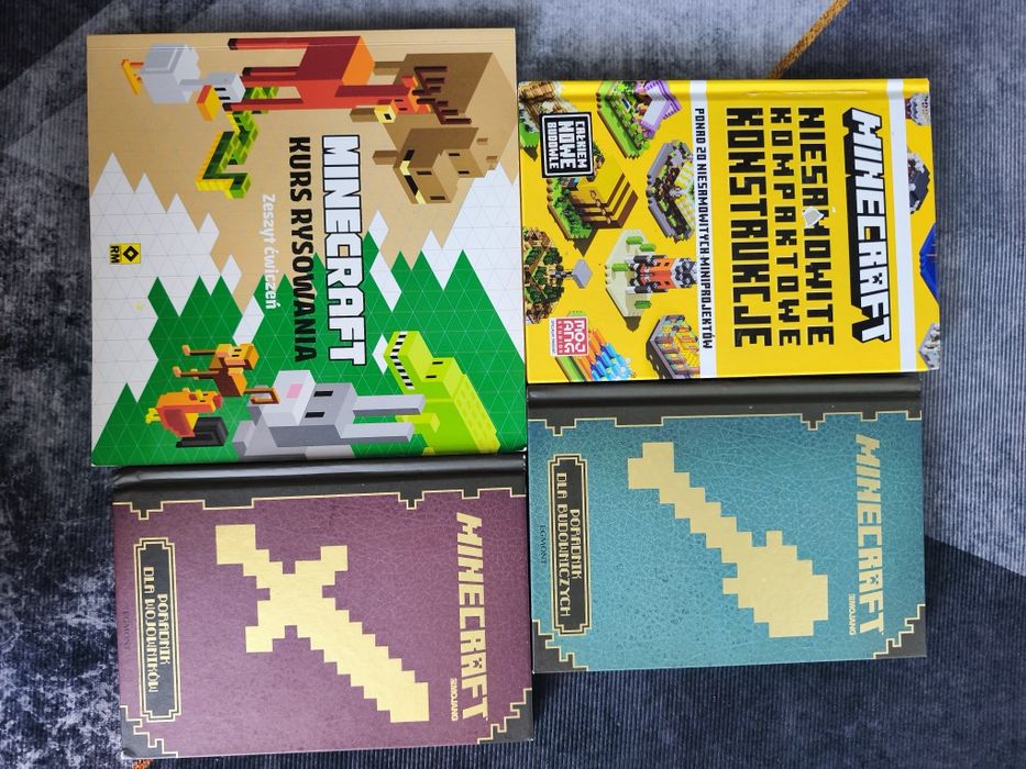Książki Minecraft poradniki dla dzieci dla budowniczych kurs rysowania