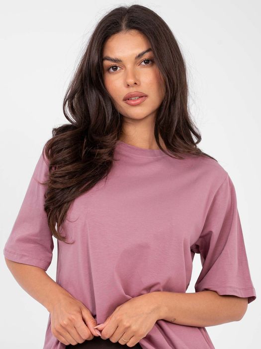 T-shirt damski różowy bawełna S/M