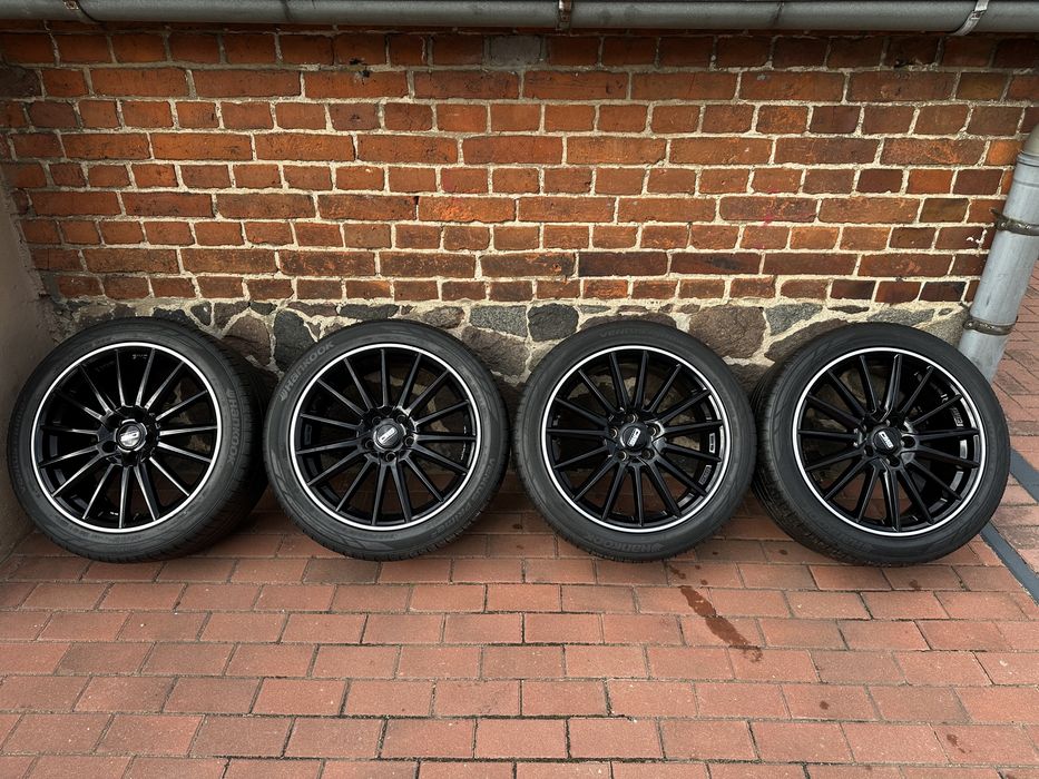 Alufelgi 5x112 18 Audi A4 B9 A6 C7 C6 245/45 letnie czarny polysk rant