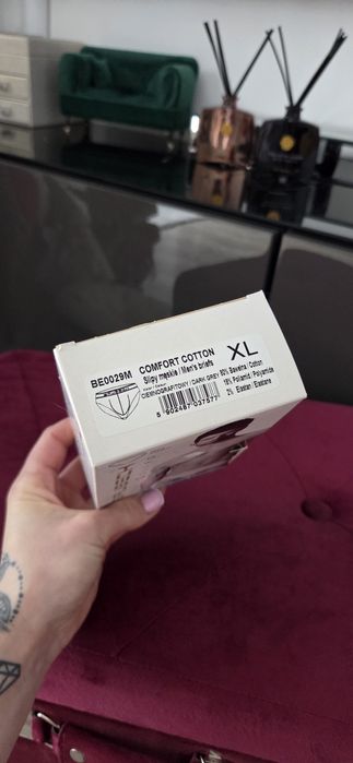 Ciemnografitowe slipy męskie bawełniane rozmiar XL