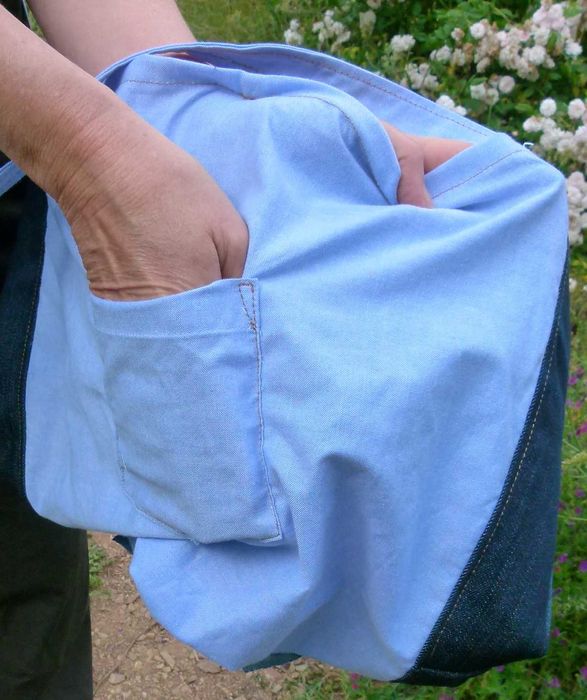 Avental de colheita feito à mão