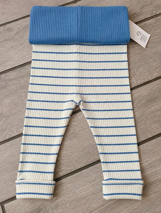 3 pary legginsów, legginsy bawełniane, spodnie bawełniane, 3 pary spodni, spodnie niemowlęce, 6-9 m-cy