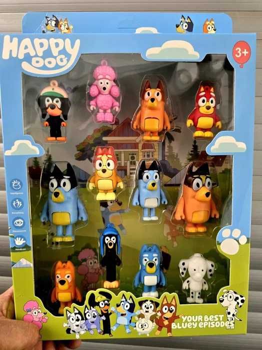 Figurki z bajki Bingo I Bluey duży zestaw nowe
