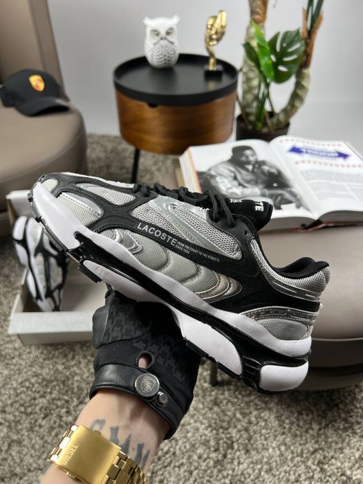 ТОП! Чоловічі кросівки Lacoste L003 2K24 Grey Black Silver 41 42 43 44 45 46