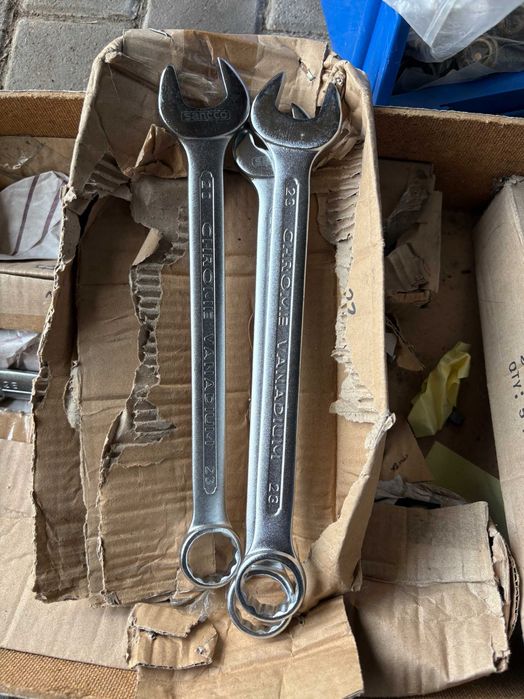 Klucze płasko-oczkowe STALCO Chrome Vanadium 23-32mm NOWE