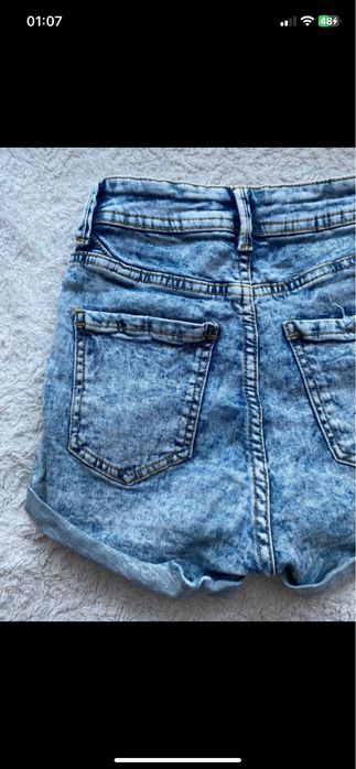 Spodenki szorty niebieskie jasnoniebieskie Bershka 32 XXS 0