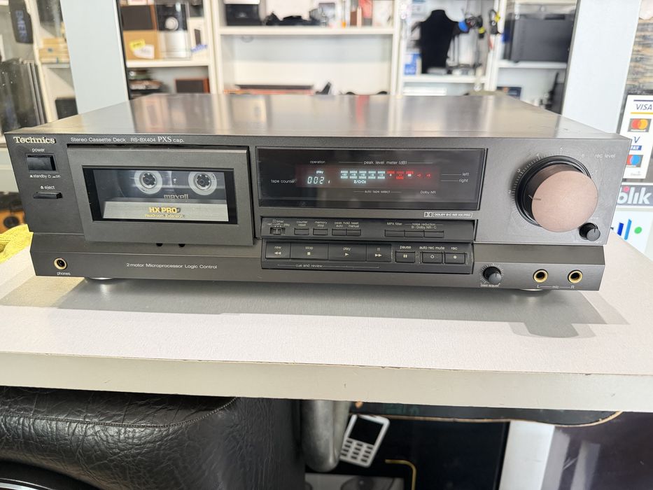 Odtwarzacz kaset magnetofonowych deck Technics RS-BX404 po wymianie pasków w pełni sprawny ładny stan