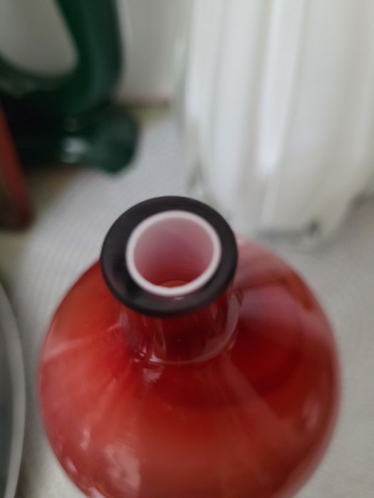 Lampka oliwna świecznik Józefina KROSNO szkło artystyczne