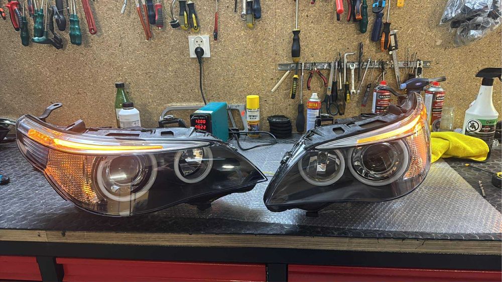Regeneracja reflektory przód bmw e60 przedlift xenon bi led cotton