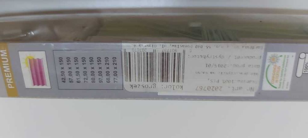 nowa roleta bezinwazyjna Gardinia ( plisy kolor groszek 72,5x150)