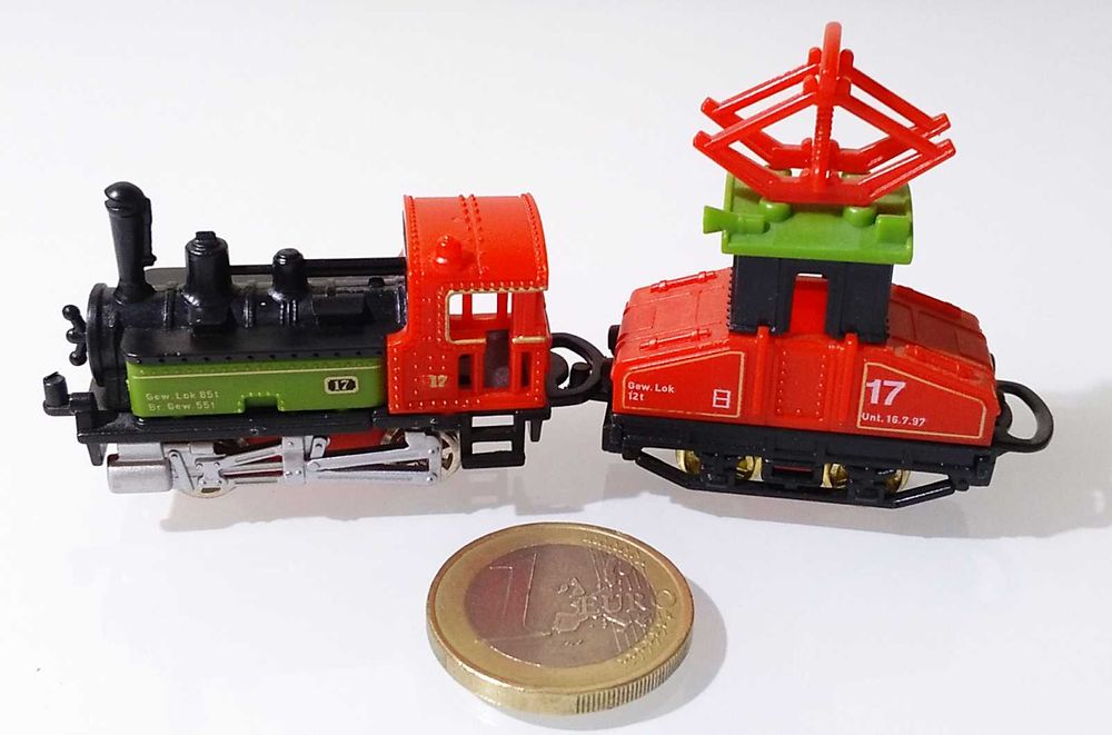 Kinder Surprise ~ 2 Peças ~ "LOCOMOTIVA ELÉTRICA E A VAPOR" ~ 1996