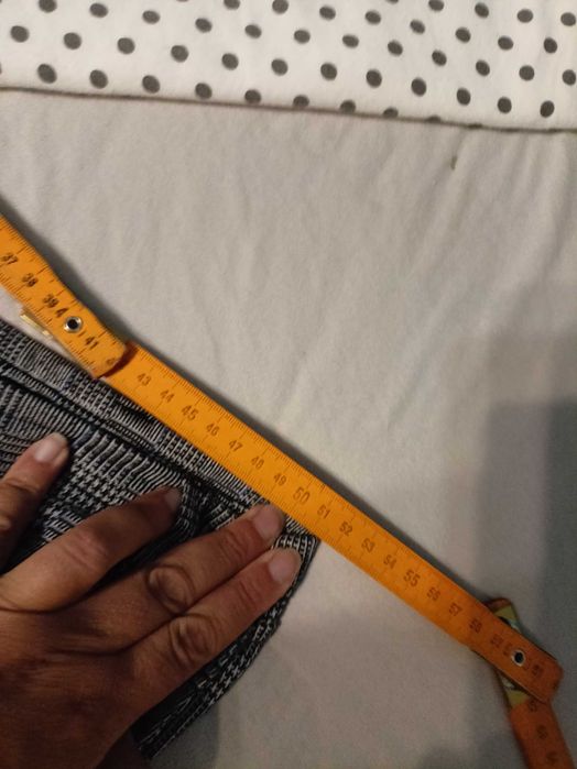 spodnie elastyczne na gumce chino chinosy krata 38 M wiosna