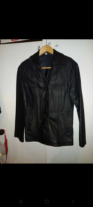 Casaco de pele/cabedal preto - 36 - Francês