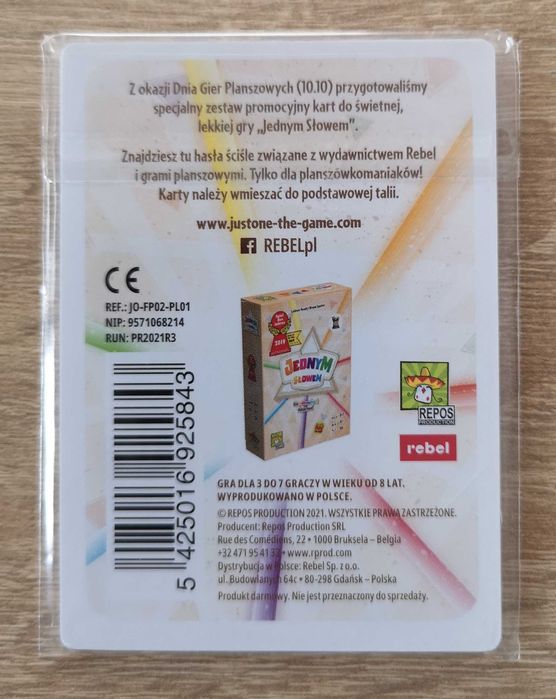 Jednym słowem – zestaw kart promocyjnych do gry Rebel