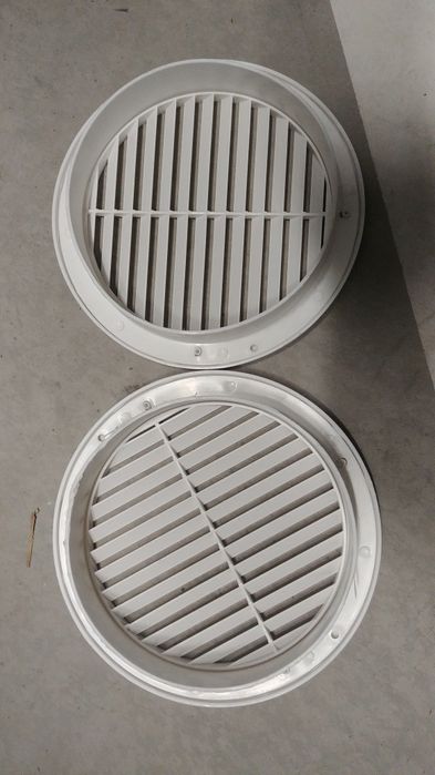 Okrągła kratka wentylacyjna biała 2 szt. 15 cm 18 cm