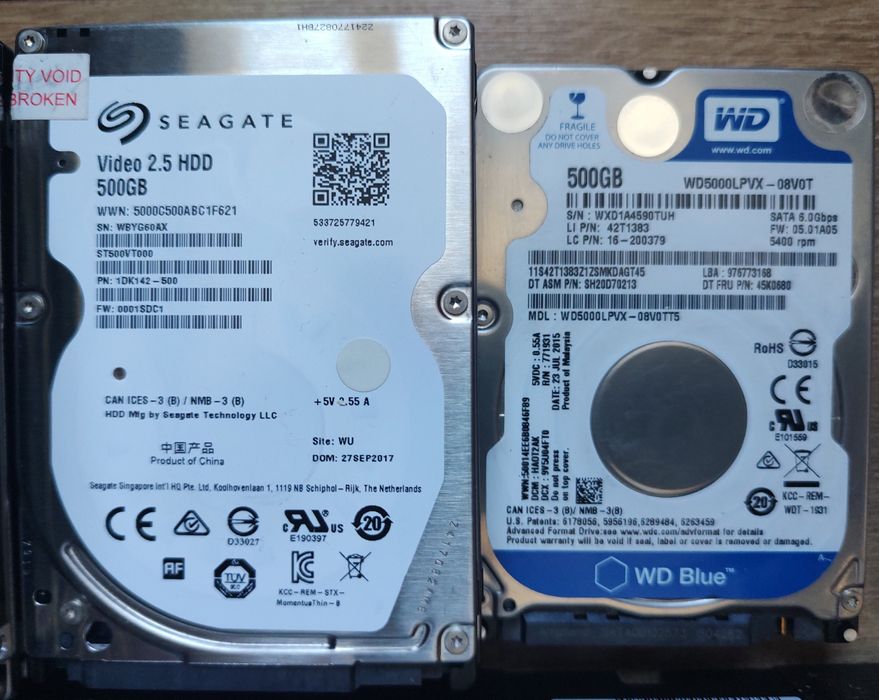 Жорсткі диски HDD 2,5/3,5" 500Gb/1/2/3Tb  WD Seagate Toshiba