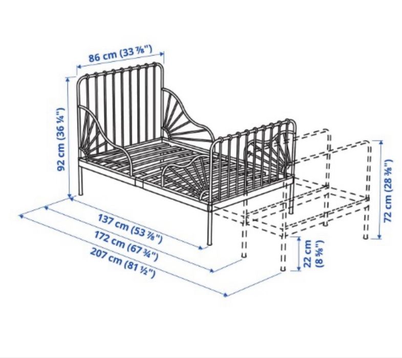 Ліжко розсувне IKEA