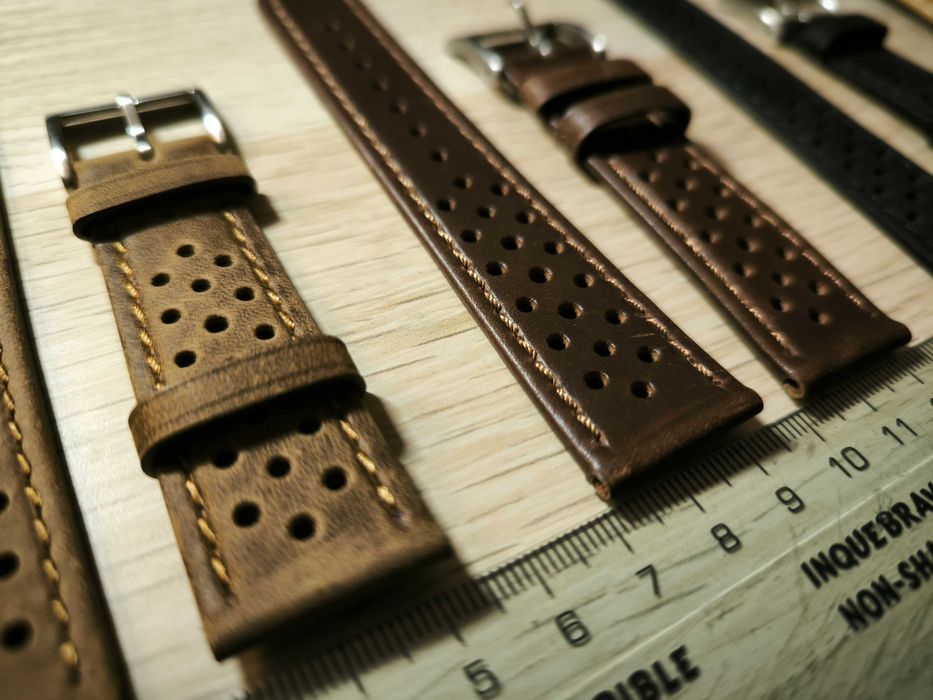 Braceletes em pele genuína, 20 e 22mm, Novas