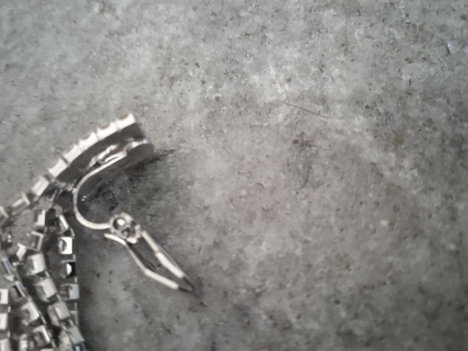 Klipsy wiszące cyrkonie nitki 7cm