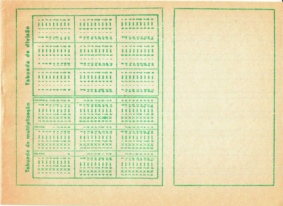 Caderno escolar antigo