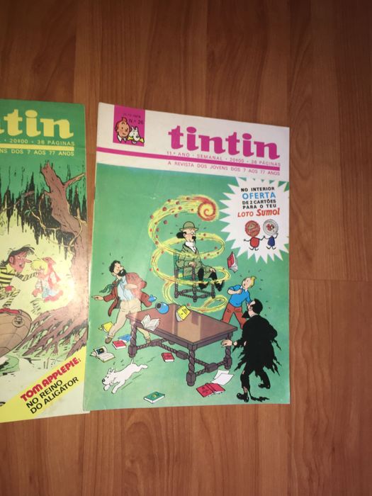 Loto Tintim revistas com os cartões incluídos completa 1  ao   6