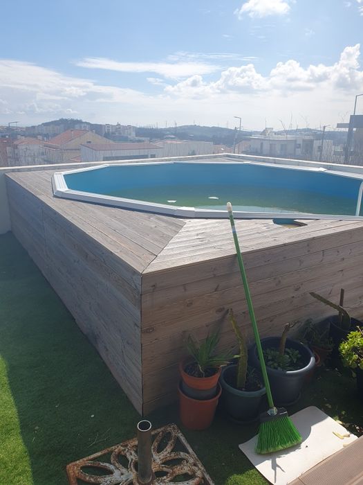 vendo piscina desmontável, opcional com  deck