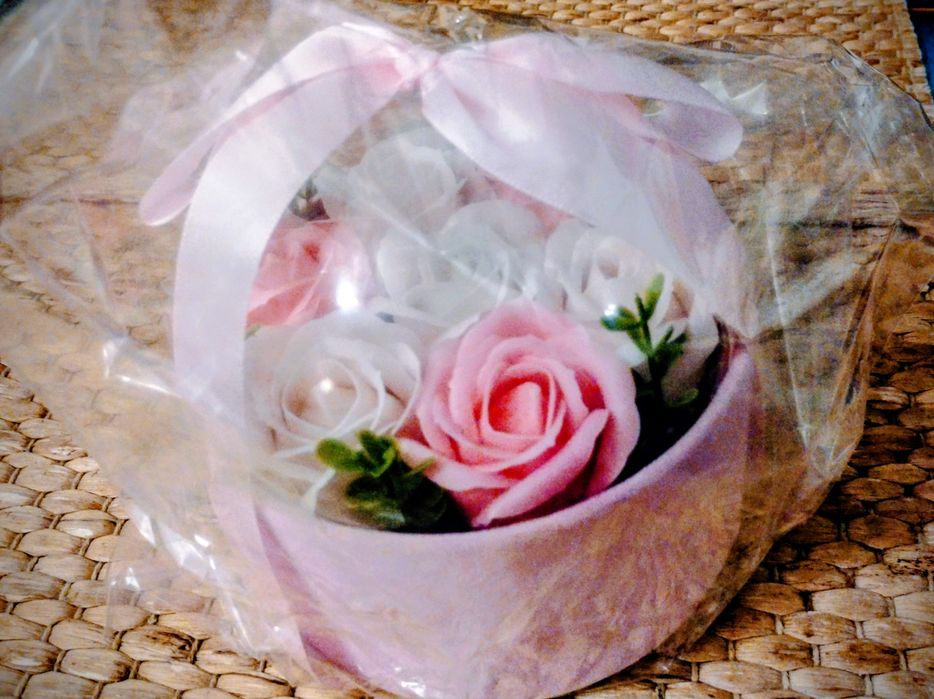 Flower box - kwiaty mydlane - super prezent