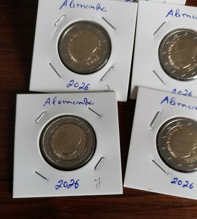 Alemanha 2026 - Conjunto das 5 moedas de 2€ UNC - Konrad Adenaur