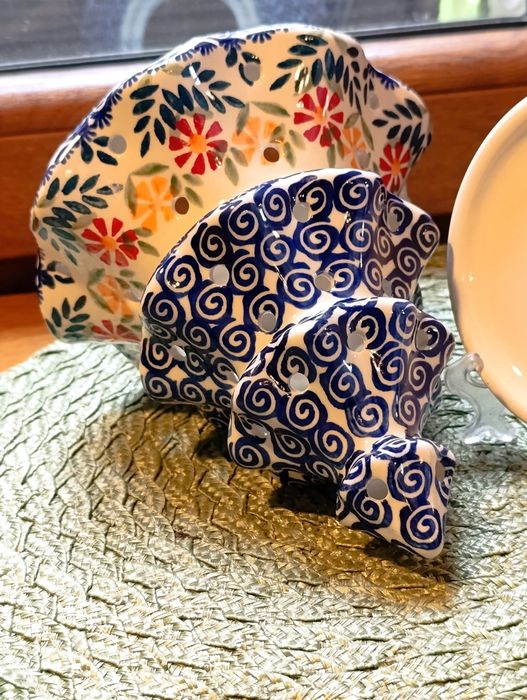 Lampion ceramiczny Boleslawiec duży Manufaktura Bolesławiec