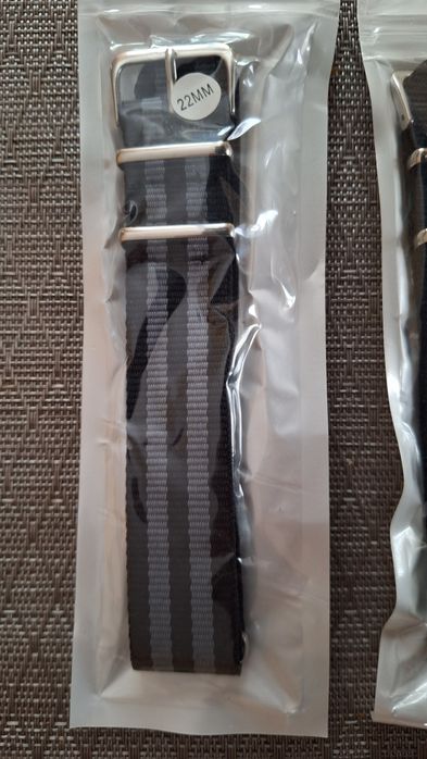 Pasek zegarka parciany 22mm x 2 sztuki