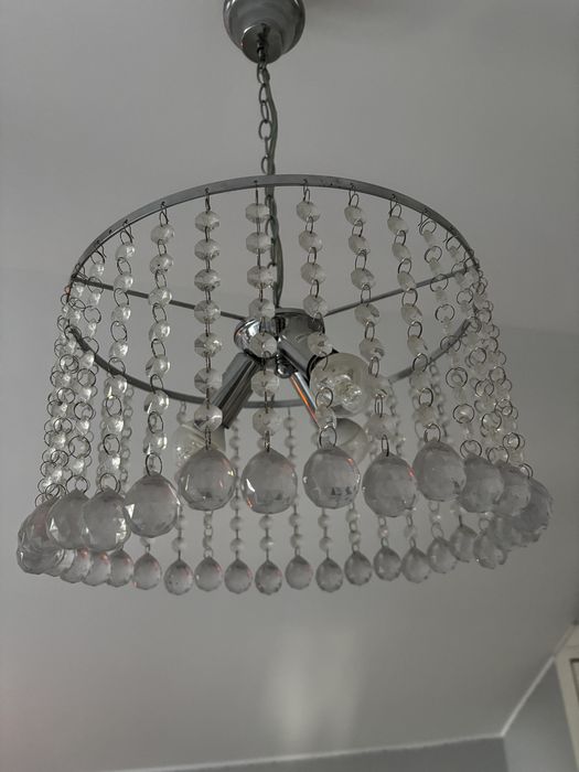 Żyrandol lampa  z glamur