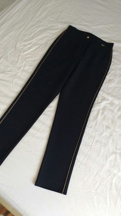 Eleganckie, wizytowe spodnie granatowe, NOWE