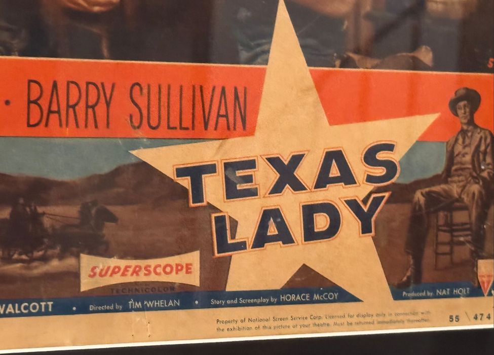 Kolekcjonerski plakat filmowy "Texas Lady" (1955)
