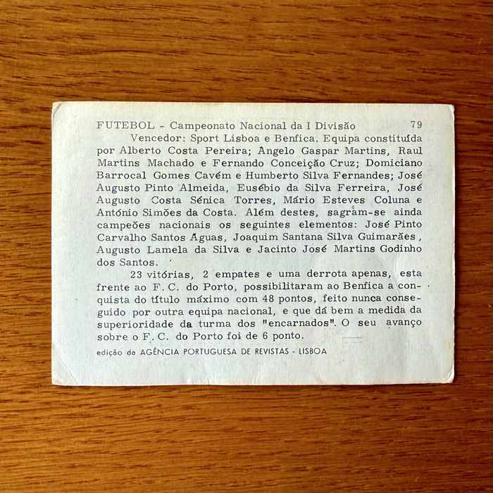 Eusebio 1964 Benfica