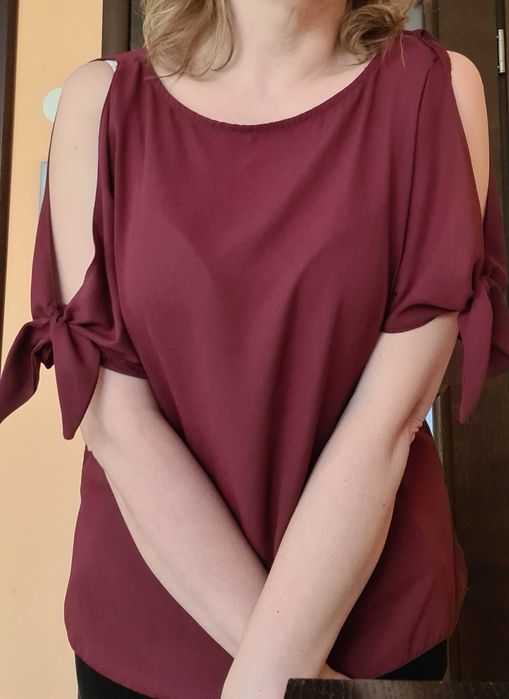 NOWA Bluzka bordowa M Dorothy Perkins