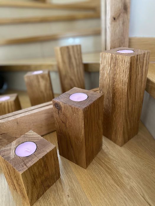 Lustro do lazienki salonu debowa rama