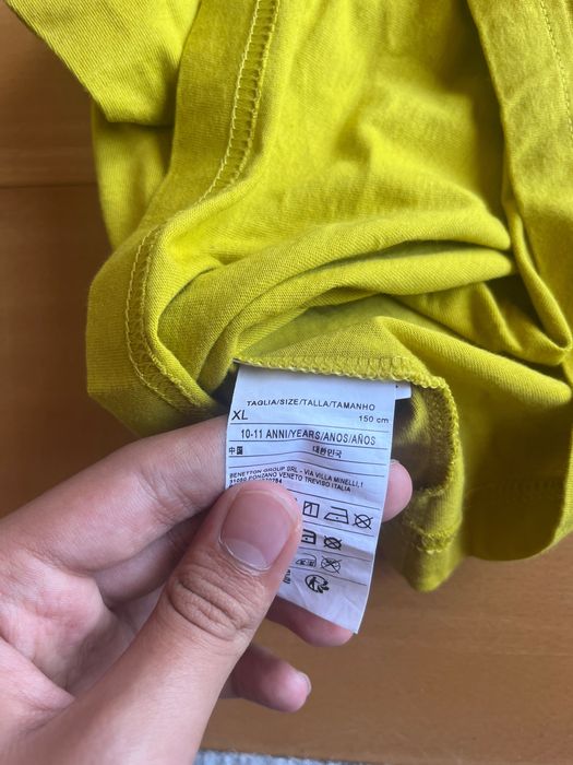 Camisola Fina Manga Comprida Amarela BENNETON Rapaz