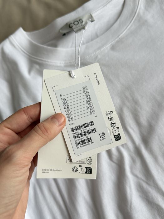Білий лонгслів COS новий з біркою