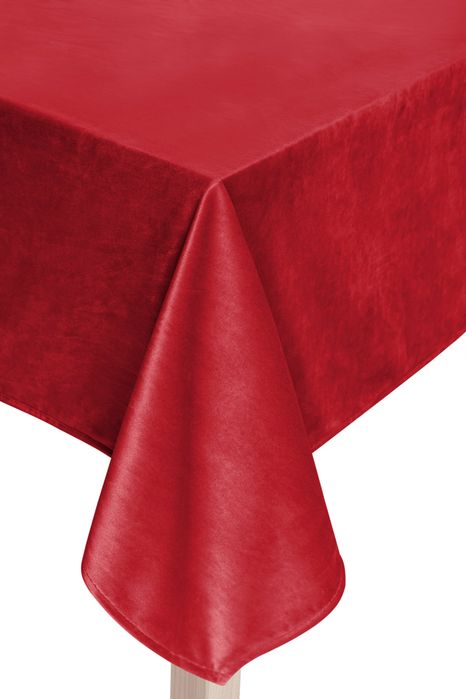 Obrus 140x180 Soft czerwony welurowy