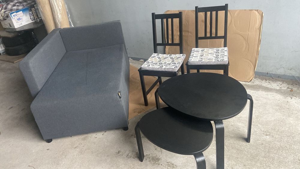 Zestaw: sofa, krzesła, stoliki kawowe (możliwość zakupu osobno)