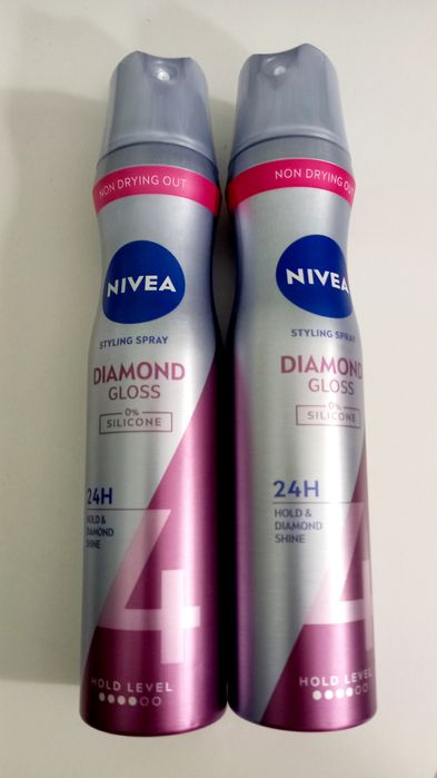 2 szt x 250ml Lakier utrwalający do włosów NIVEA Diamond Gloss 250m