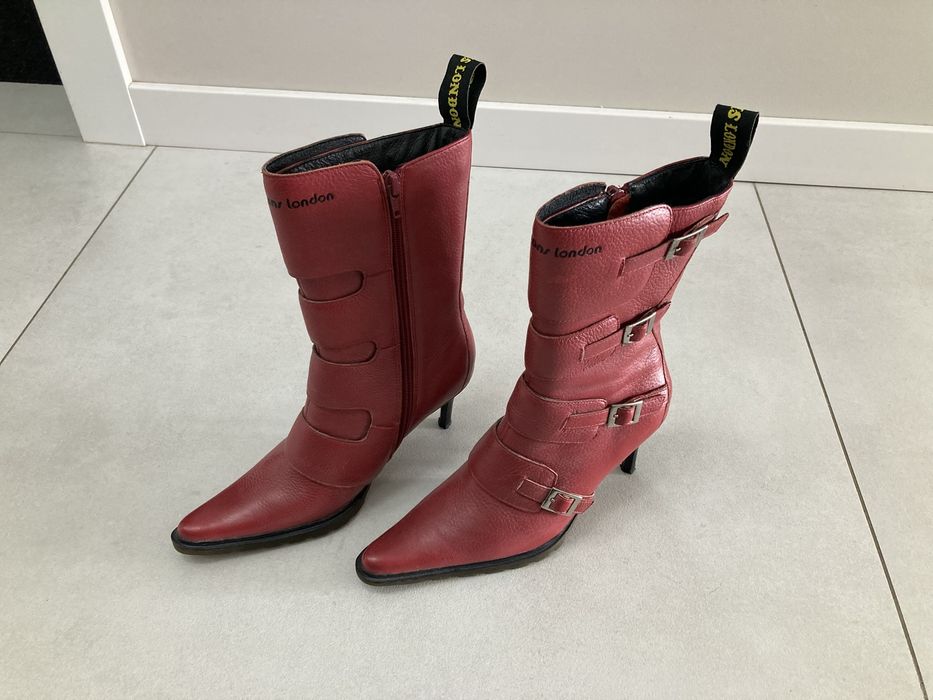 Buty na obcasie PEPE JEANS LONDON - rozmiar 36 czerwone - jak nowe!