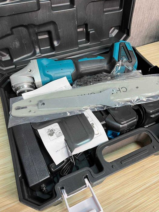 Аккумуляторная болгарка с насадкой для пилы 24V / 6Ah